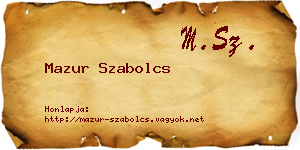 Mazur Szabolcs névjegykártya